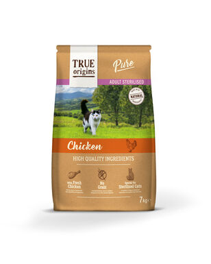 True Origins Pure - Croquettes au Poulet sans Céréales pour Chat Adulte Stérilisé - 7kg