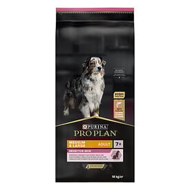 Pro Plan - Croquettes OPTIDERMA Medium & Large Adult 7+ Sensitive Skin Saumon pour Chien Senior