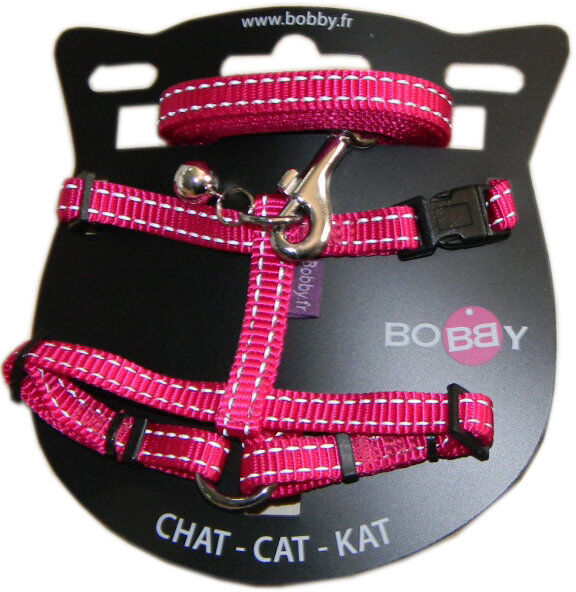Bobby - Kit Harnais + Laisse SAFE pour Chat - Fuchsia Image num&eacute;ro 1
