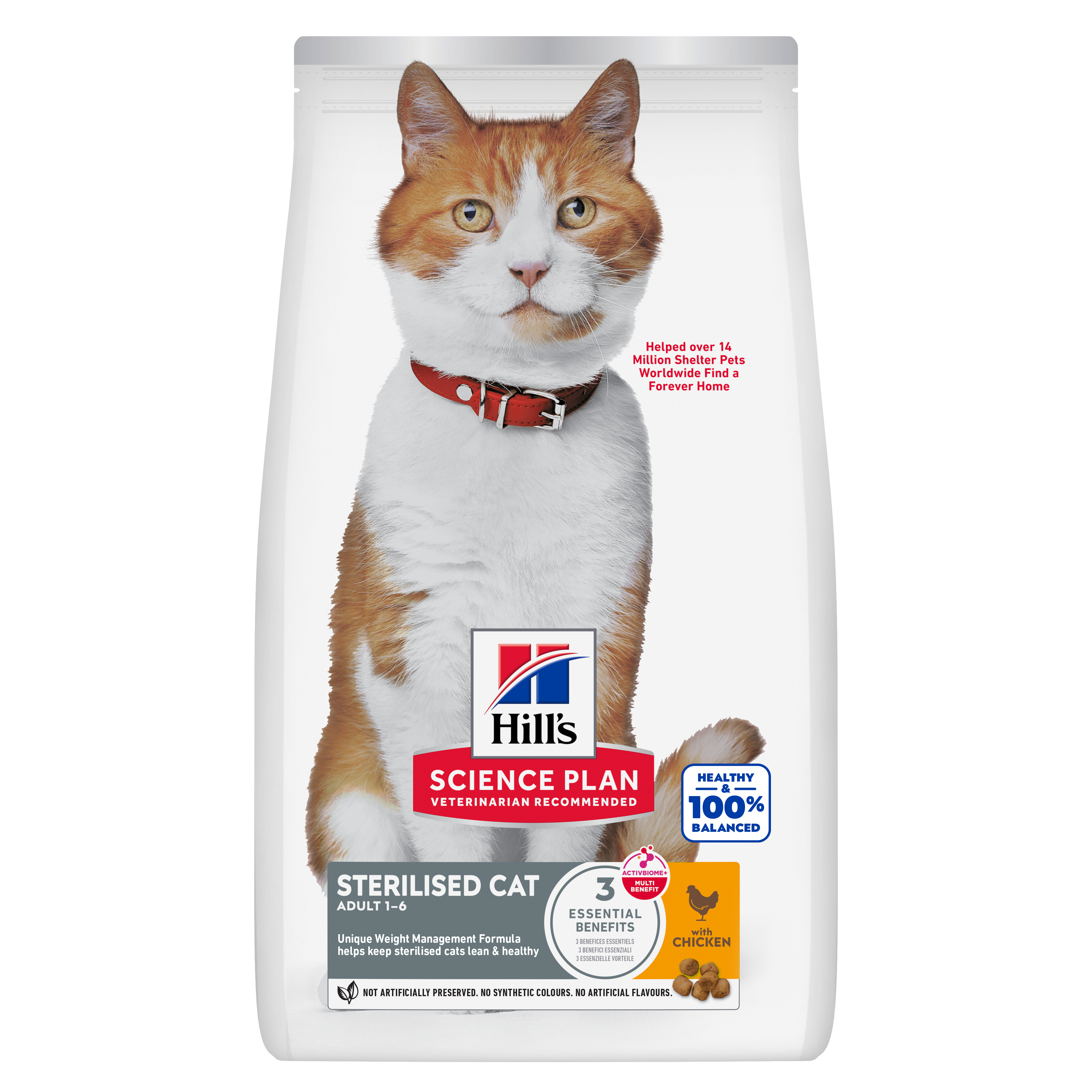 Hill's Science Plan -  Sterilised Cat Croquettes Pour Chat St&eacute;rilis&eacute; Au Poulet  -  1,5kg Image num&eacute;ro 2