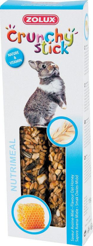 Zolux - Friandises Crunchy Stick Avoine et Miel pour Lapin - 115g Image num&eacute;ro 1