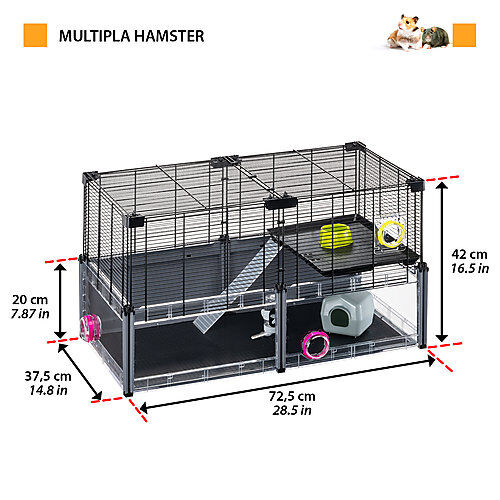 Ferplast - Cage Multipla pour Hamster et Souris - Noir Image num&eacute;ro 4