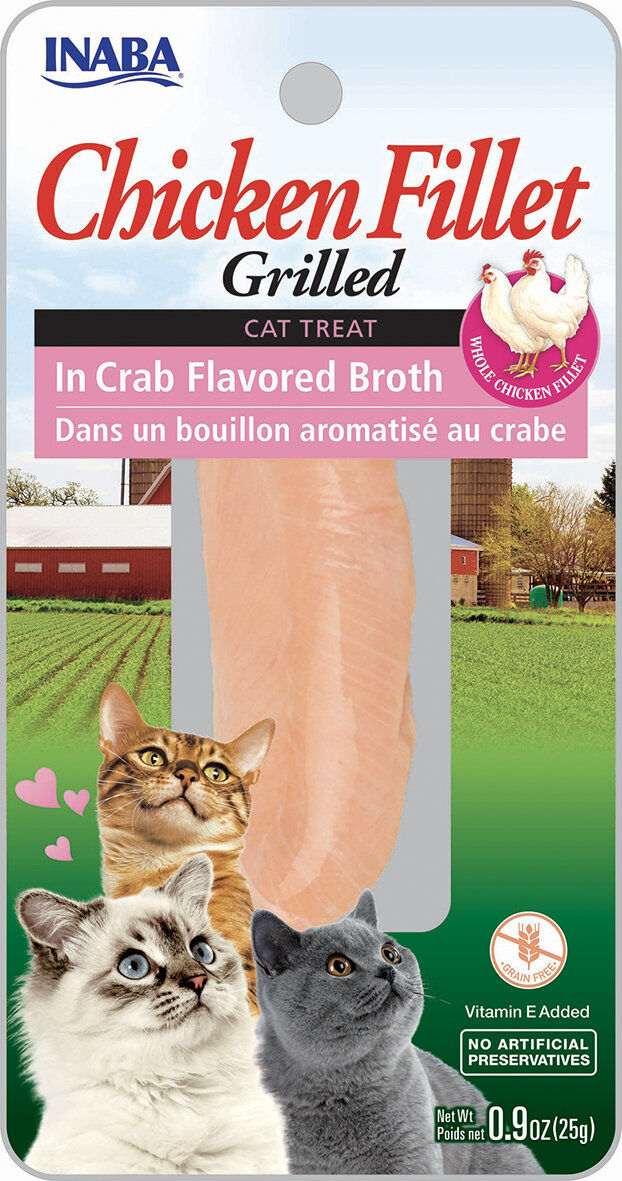 Inaba - Friandises Filet de Poulet Grill&eacute; Bouillon au Crabe pour Chats - 15g Image num&eacute;ro 1