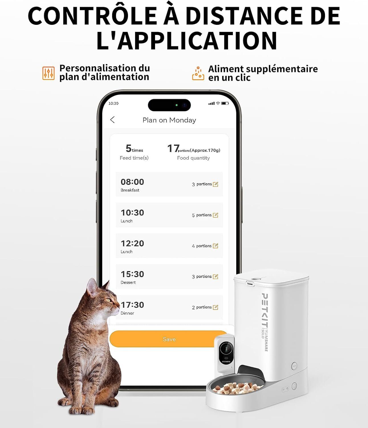 Petkit -  Distributeur de Croquettes YumShare Solo Connect&eacute; avec Cam&eacute;ra - 3L Image num&eacute;ro 4