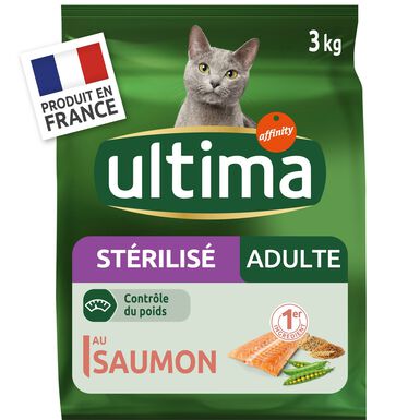Ultima - Croquettes Chat Stérilisé Adulte Saumon - 3 kg