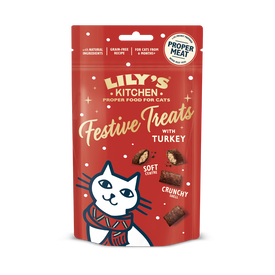 Lily's Kitchen - Friandises de No&euml;l Festive Treats &agrave; la Dinde pour Chats - 60g
