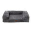 Leeby - Sofa en Velours C&ocirc;tel&eacute; pour Chien - Gris Indicateur image num&eacute;ro 2