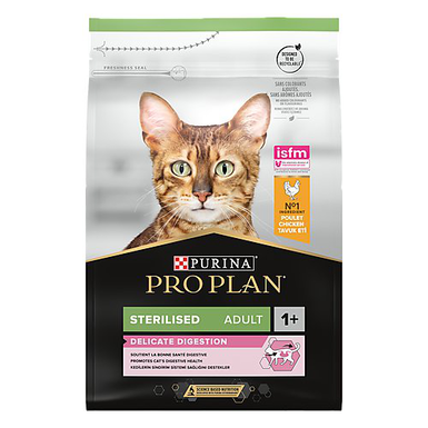 Pro Plan - Croquettes OPTIDIGEST Sterilised Adult Poulet pour Chat - 3Kg