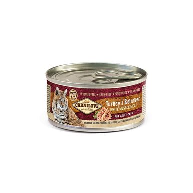 CARNILOVE CHAT ADULTE DINDE & RENNE BOITE 100 GR