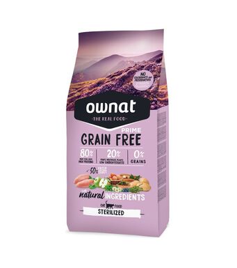 Ownat - Croquettes PRIME Grain Free Sterilized Poulet pour Chats