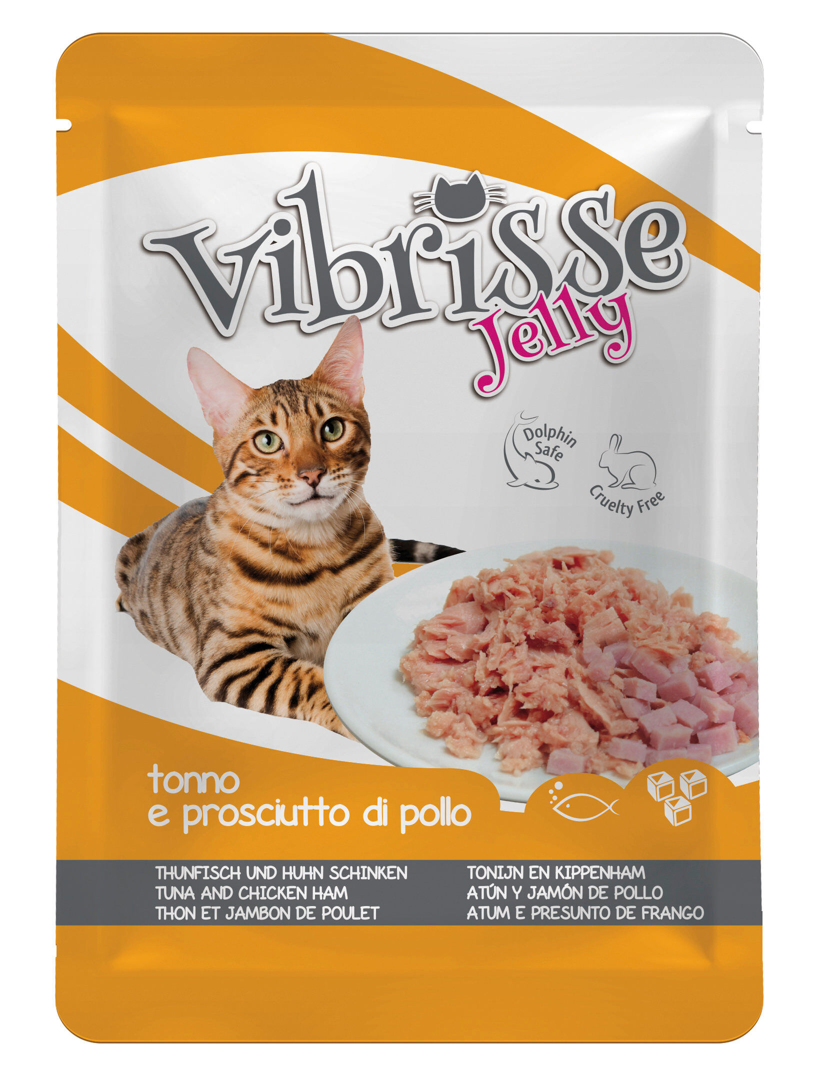 Vibrisse -  SACHET JELLY THON JAMBON DE POULET pour chats -70g Image num&eacute;ro 1