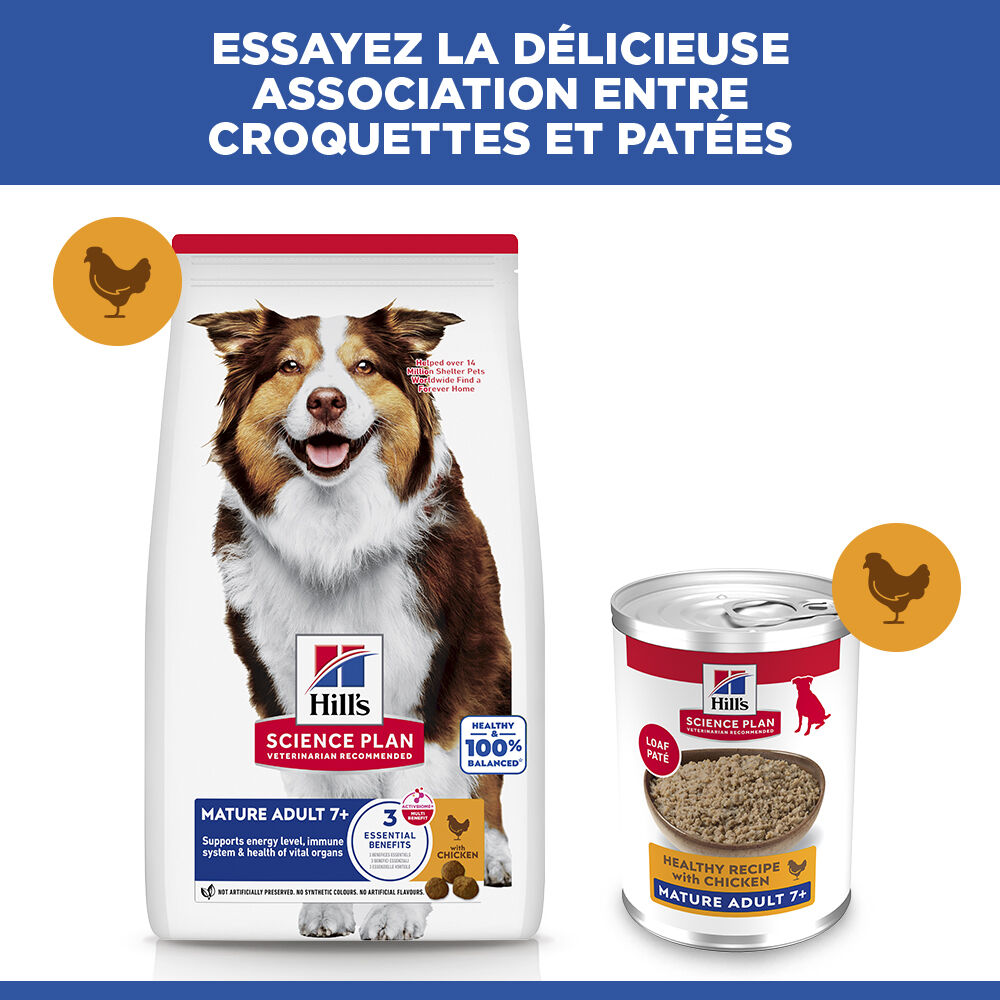 Hill's Science Plan - Mature Adult Bo&icirc;te pour Chien &Acirc;g&eacute; Poulet - 370 GR Image num&eacute;ro 11