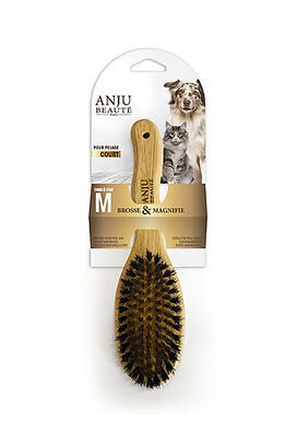 Anju Beaute - Brosse Poils Ras pour Chiens et Chats - M