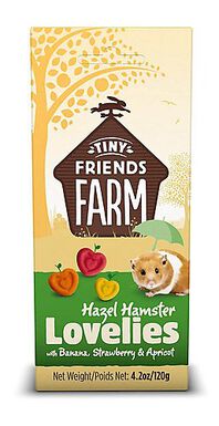 Tiny Friends Farm - Biscuits aux Fraises Bananes et Abricot pour Hamster - 120g