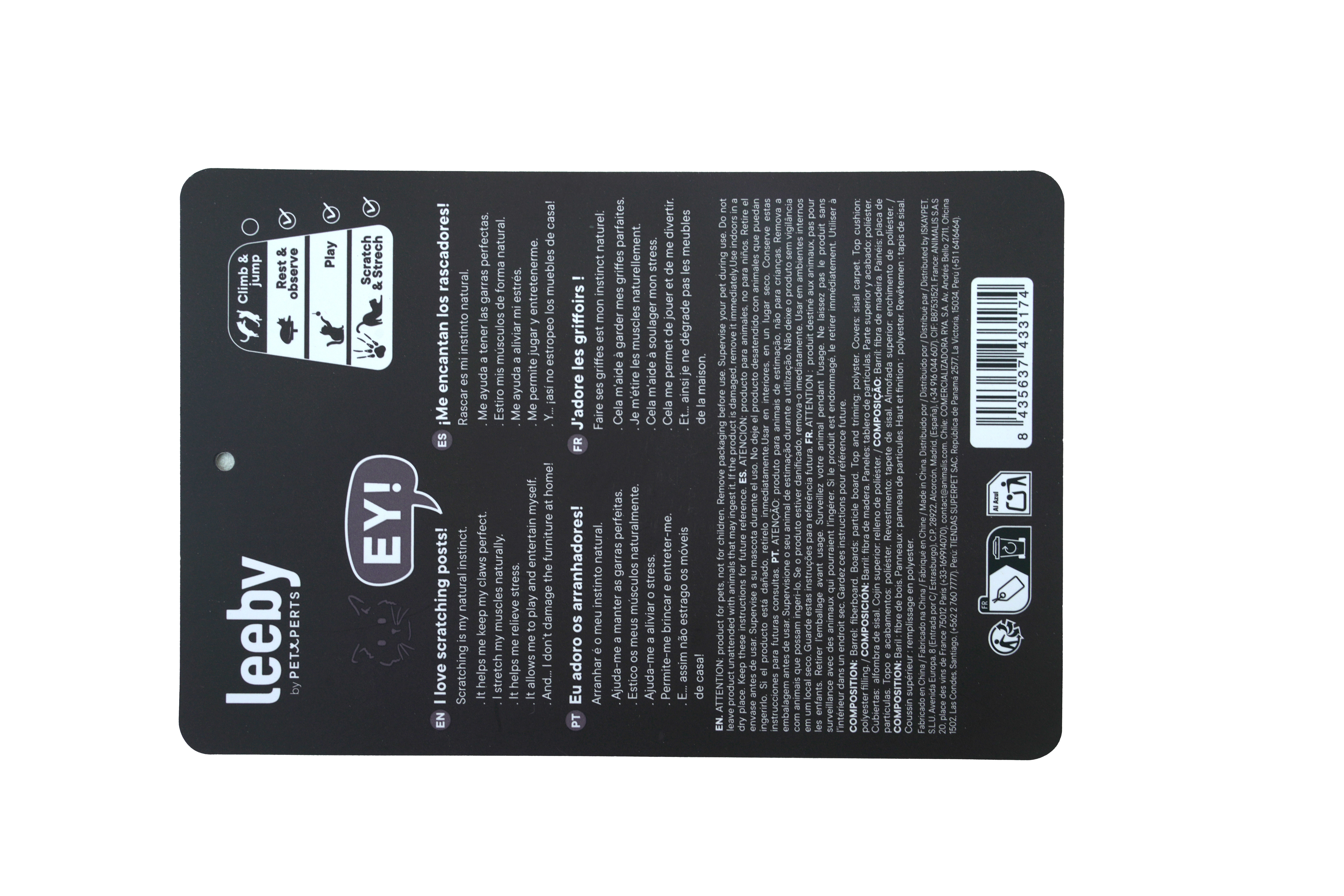 Leeby - Arbre &agrave; Chat Tour Bruno 2 - 37x70cm Image num&eacute;ro 9