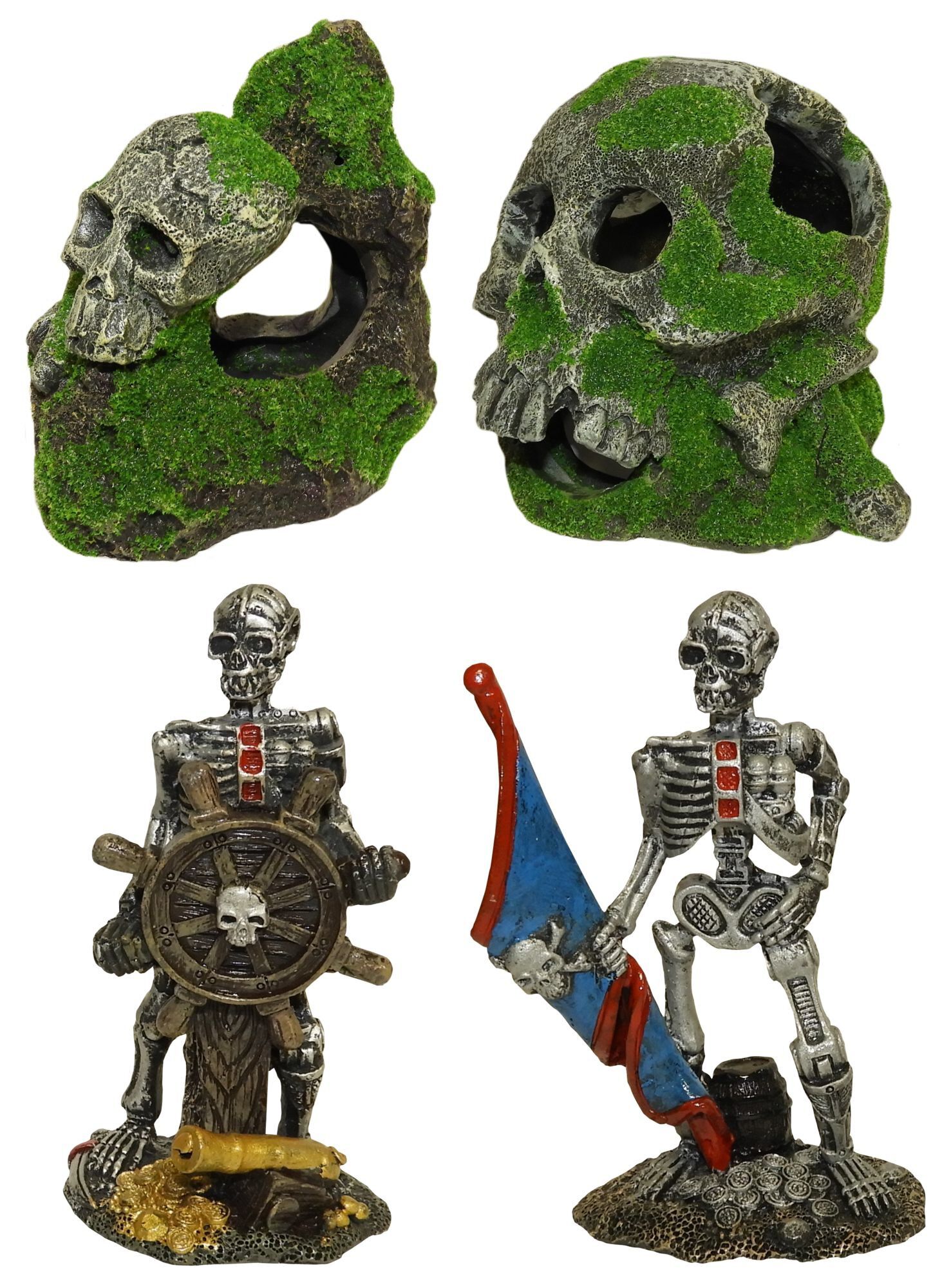Tyrol - D&eacute;corations Pirates et T&ecirc;tes de Mort pour Aquarium - 12cm Image num&eacute;ro 1