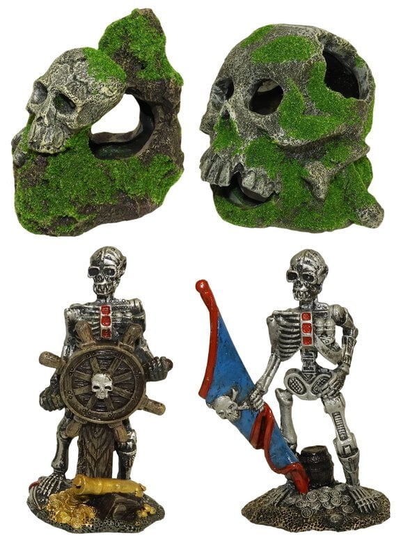 Tyrol - Décorations Pirates et Têtes de Mort pour Aquarium - 12cm Image numéro 1 Tyrol - Décorations Pirates et Têtes de Mort pour Aquarium - 12cm Image numéro 1