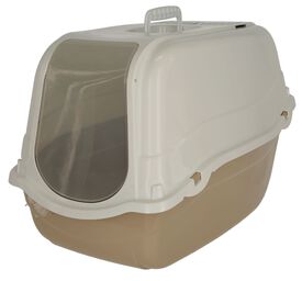 Kerbl - Maison de toilette pour chat Minka taupe/blanc - 57X39X41cm