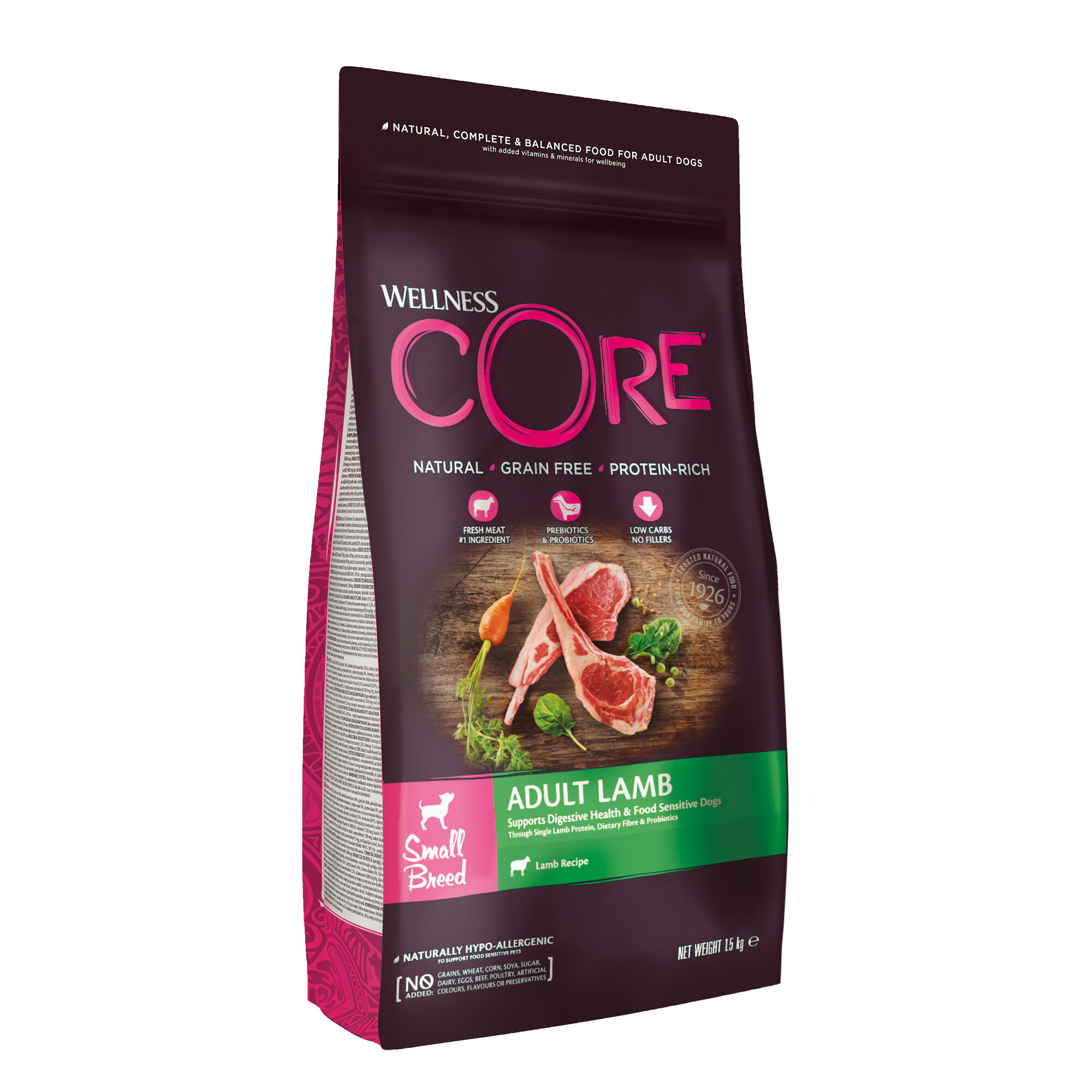 Wellness CORE - Croquettes &agrave; l'Agneau Petite Race pour Chiens - 1,5Kg Image num&eacute;ro 1