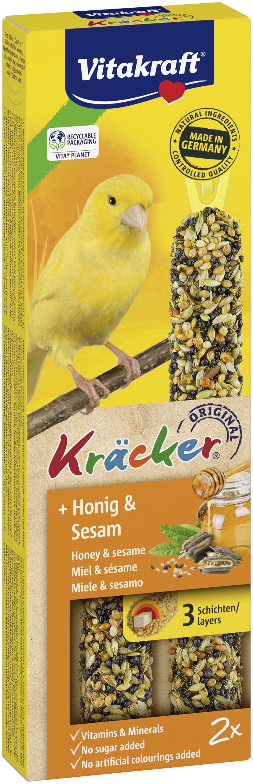 Vitakraft - Friandises Kr&auml;cker Miel S&eacute;same Canaris - x2 Image num&eacute;ro 1