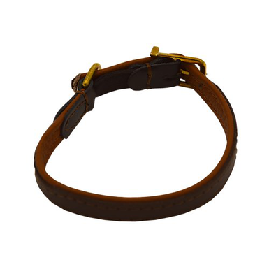 Comme Un Roi - Collier Cuir So Chic Marron / Caramel pour Chat - 30cm