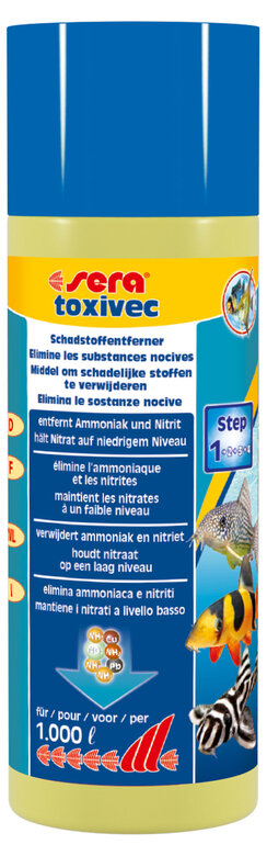 Sera - Élimine les Substances Nocives Toxivec pour Aquarium - 250ml Image numéro 1 Sera - Élimine les Substances Nocives Toxivec pour Aquarium - 250ml Image numéro 1