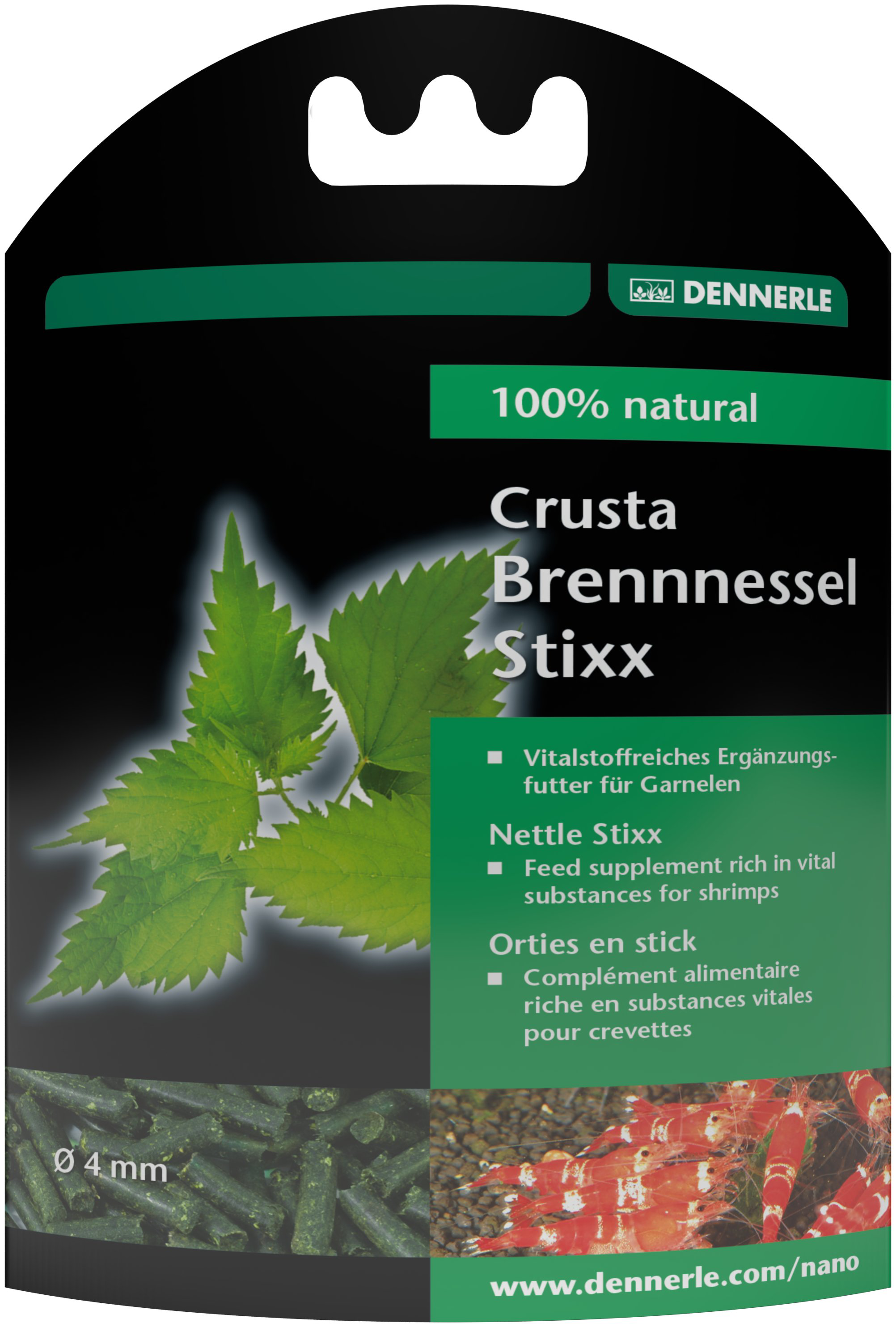 Dennerle - Compl&eacute;ments Crusta sticks d'orties pour Crevettes - 30g Image num&eacute;ro 1