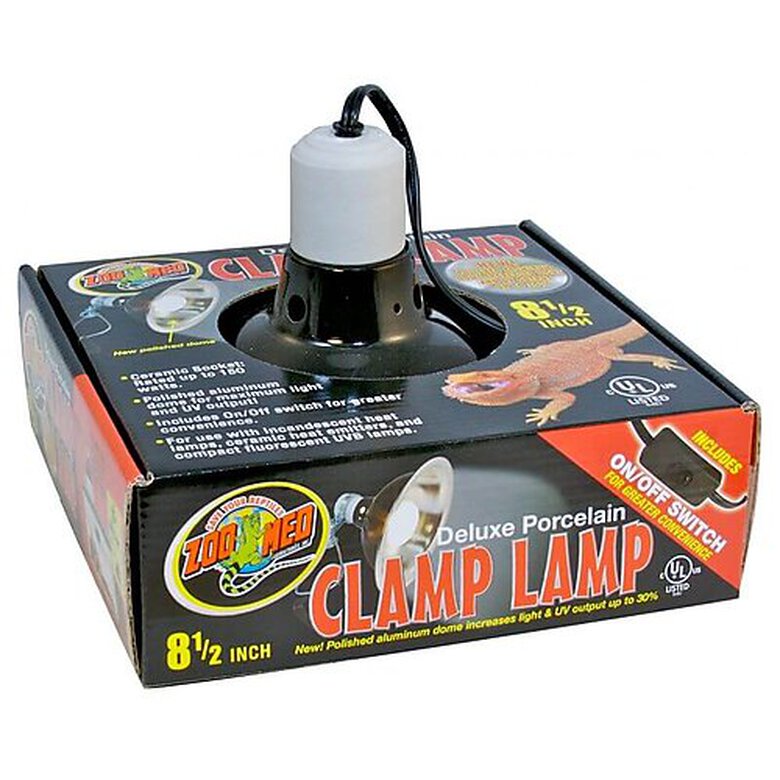 Zoomed - Réflecteur Ampoule Deluxe Porcelain Clamp Lamp pour Terrarium - 150W image number null