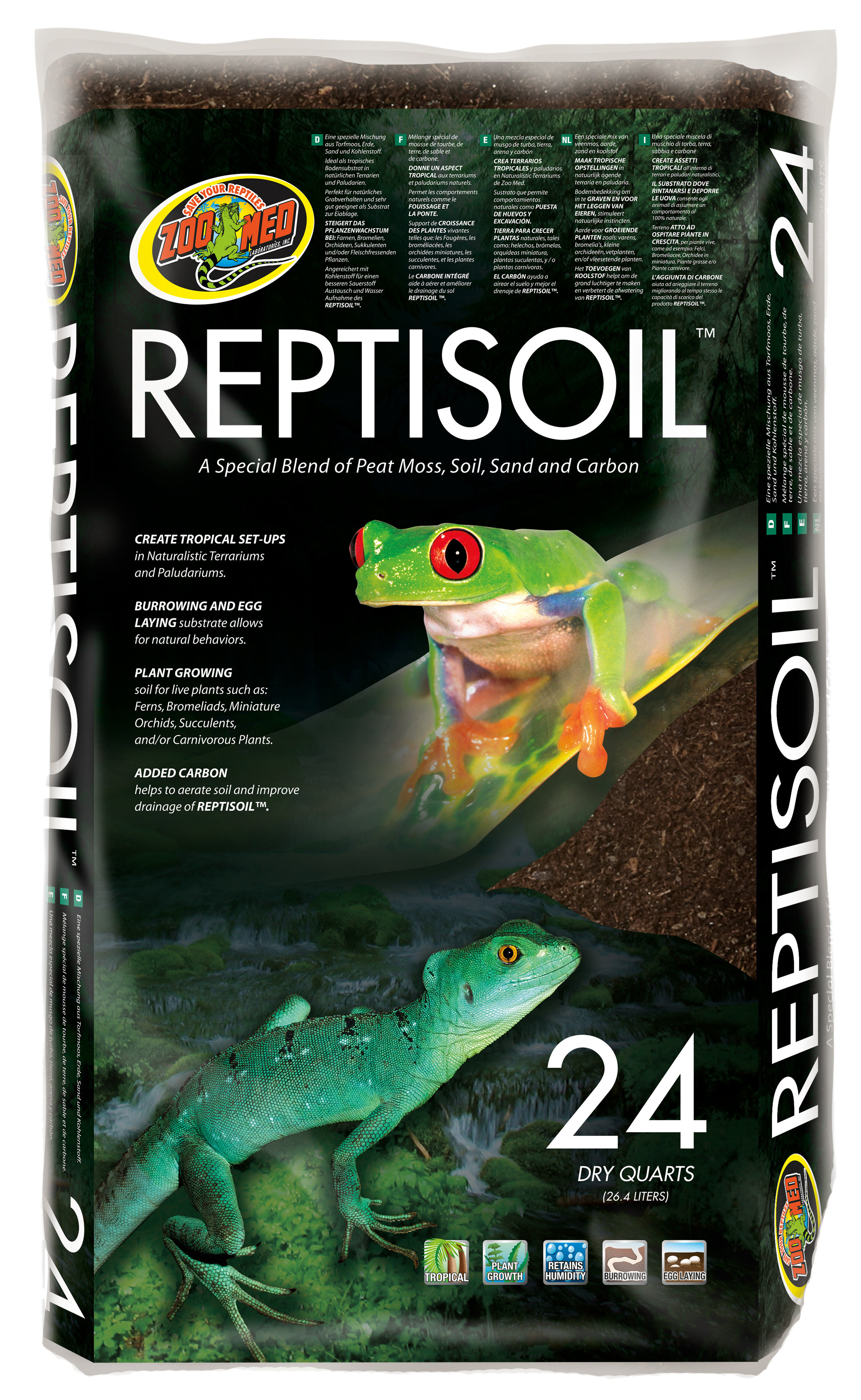 Zoomed - Substrat naturel pour terrarium tropicaux - 23L Image num&eacute;ro 1