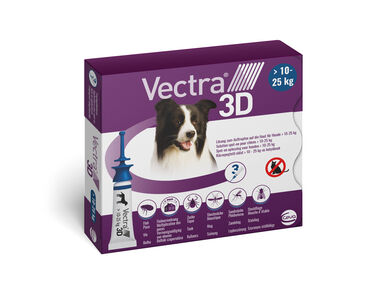 Ceva - Pipettes Antiparasitaires Vectra 3D 10-25Kg pour Chiens - x3