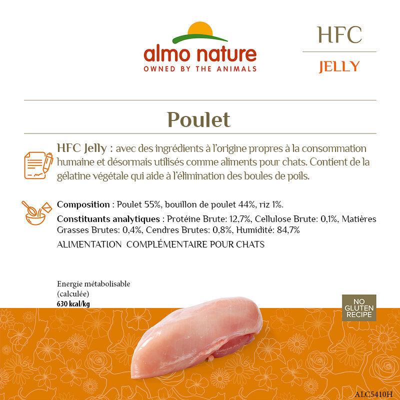 Almo Nature - P&acirc;t&eacute;e en Bo&icirc;te HFC Jelly Imp&eacute;rial au Poulet pour Chat - 70g Image num&eacute;ro 3