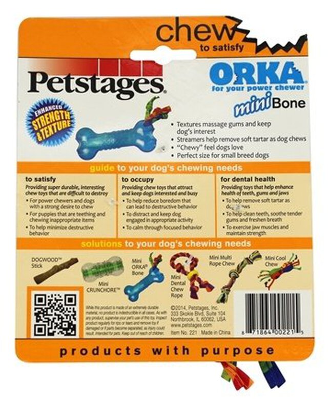Petstages - Jouet Orka Bone pour Chien - Bleu Image numéro 2 Petstages - Jouet Orka Bone pour Chien - Bleu Image numéro 2