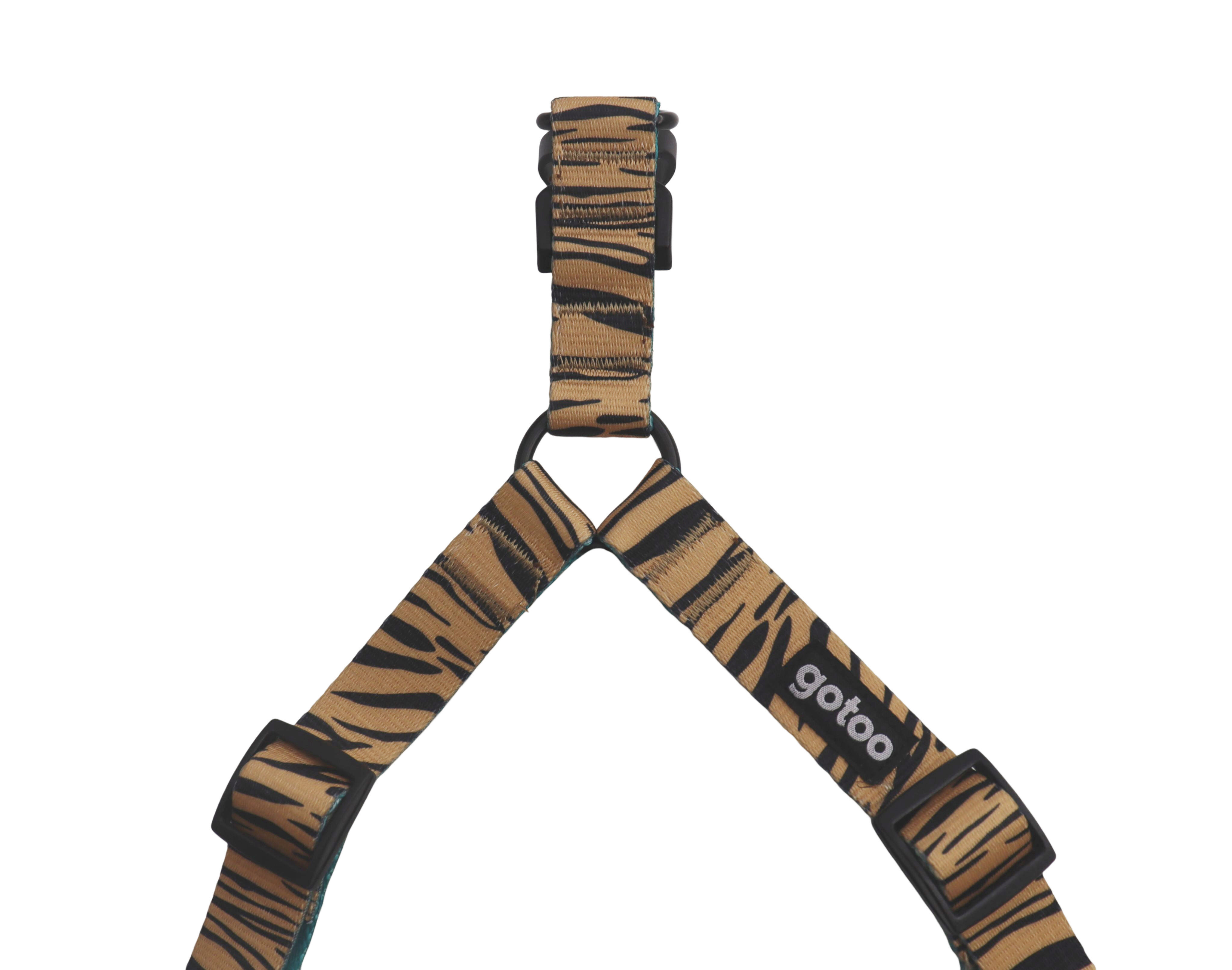 Gotoo - Harnais &agrave; motif de Tigre Marron pour Chien - XS Image num&eacute;ro 2