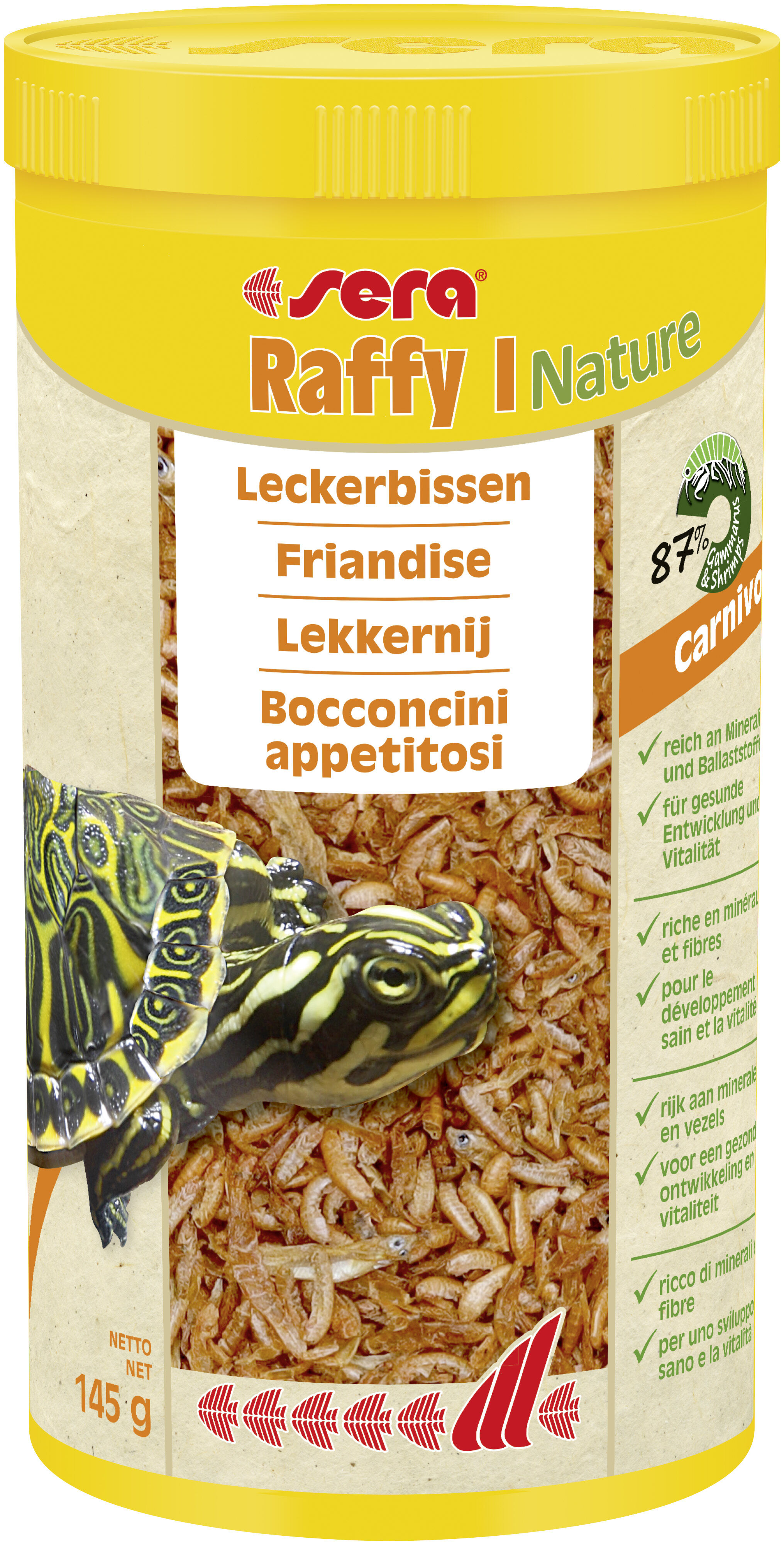 Sera - Friandises Raffy I Nature pour Tortues Aquatiques et Amphibiens - 145g Image num&eacute;ro 1