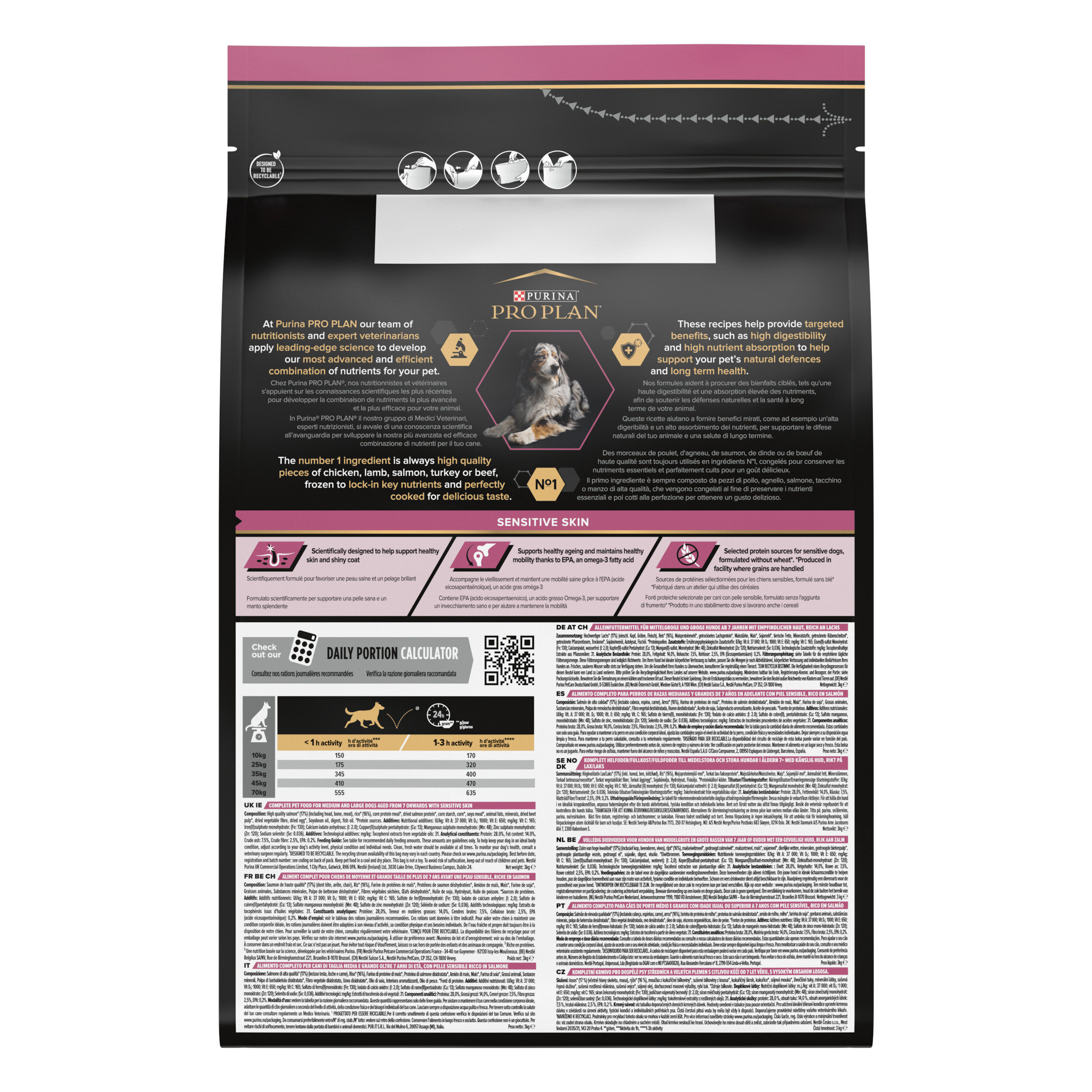 Pro Plan - Croquettes OPTIDERMA Medium & Large Adult 7+ Sensitive Skin Saumon pour Chien Senior - 3Kg Image num&eacute;ro 6
