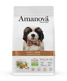 Amanova - Croquettes Puppy Large au Poulet pour Chiots - 12Kg