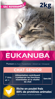 Eukanuba -  Croquettes Chat Senior Condition Optimale Toutes Races Poulet 2kg