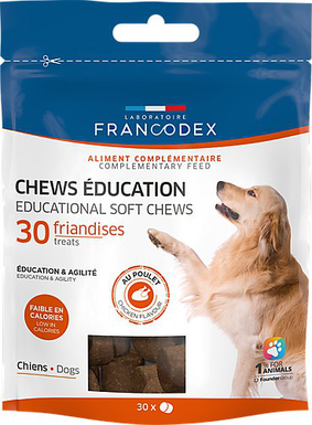 Francodex - Friandises Chews Education Surpoids pour Chiens - 30x3g
