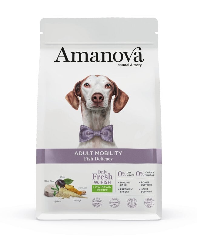 Amanova - Croquettes Mobility au Poisson pour Chiens - 2Kg Image numéro 1 Amanova - Croquettes Mobility au Poisson pour Chiens - 2Kg Image numéro 1
