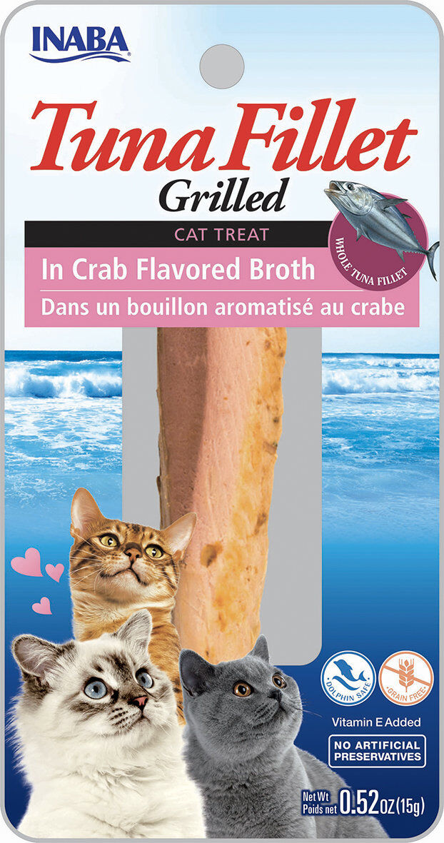 Inaba - Friandises Filet de Thon Grill&eacute; Bouillon au Crabe pour Chats - 15g Image num&eacute;ro 1