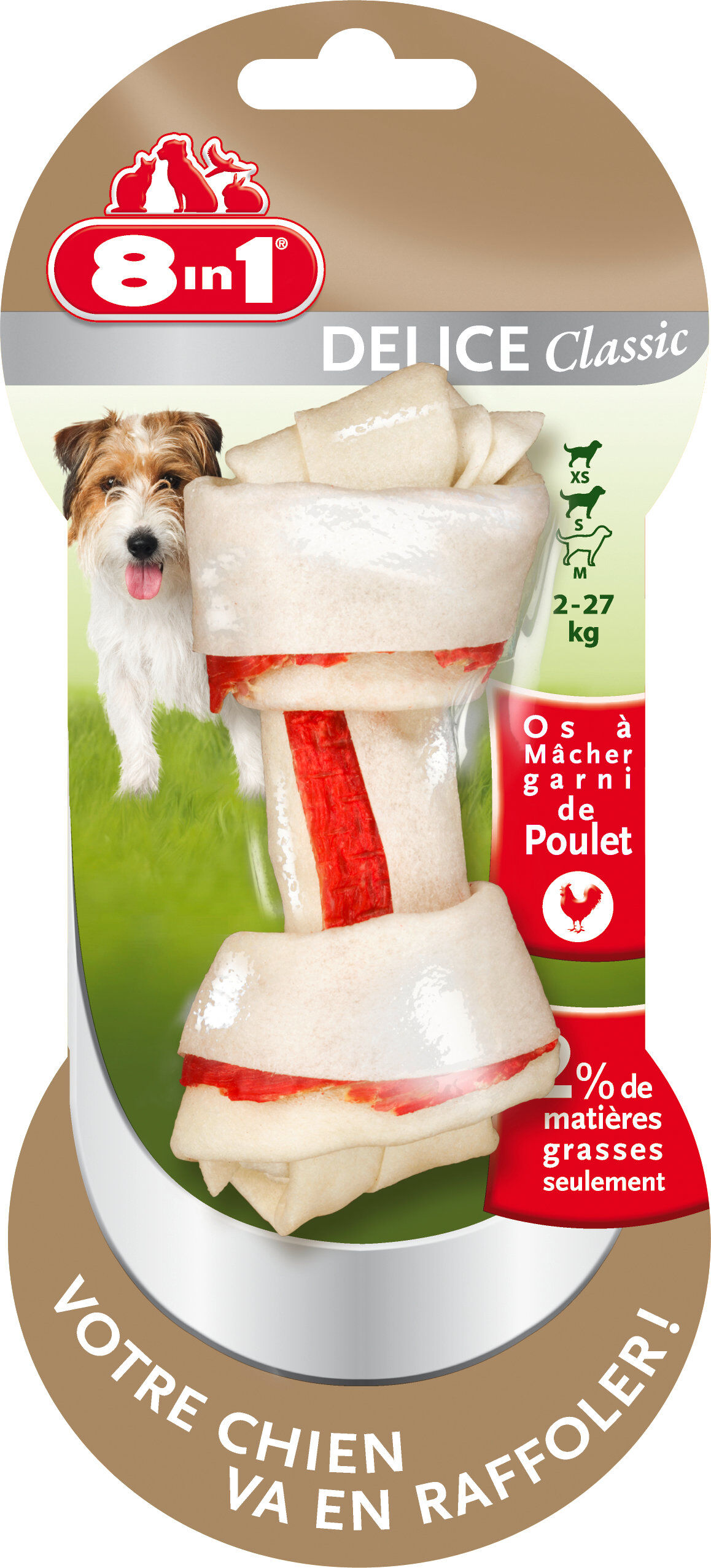 8in1 - Os Friandise Delights au Poulet pour Chiens - S Image num&eacute;ro 3