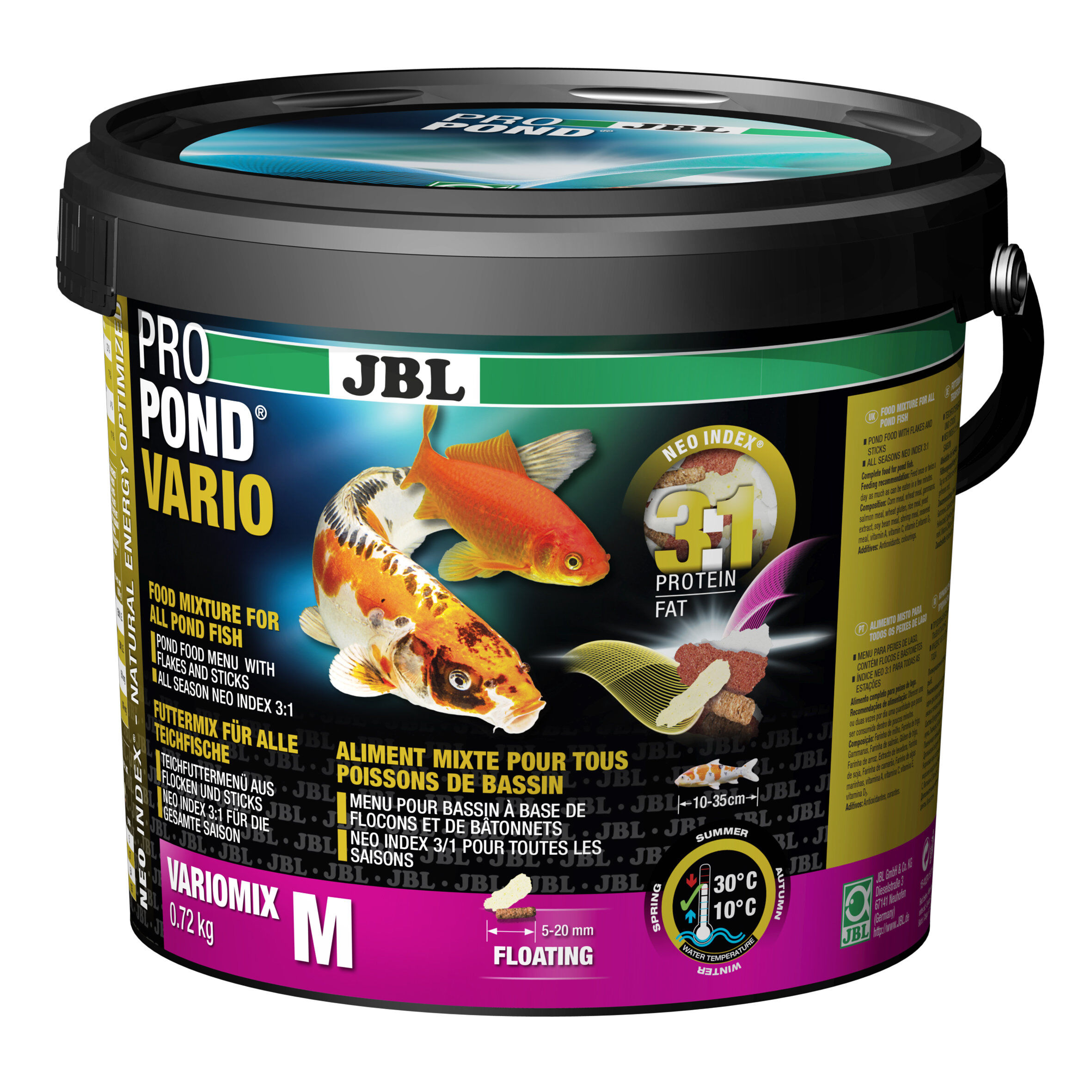 Jbl - Aliment Mixte Propond Vario M pour Poissons de Bassin - 0,72kg Image num&eacute;ro 1