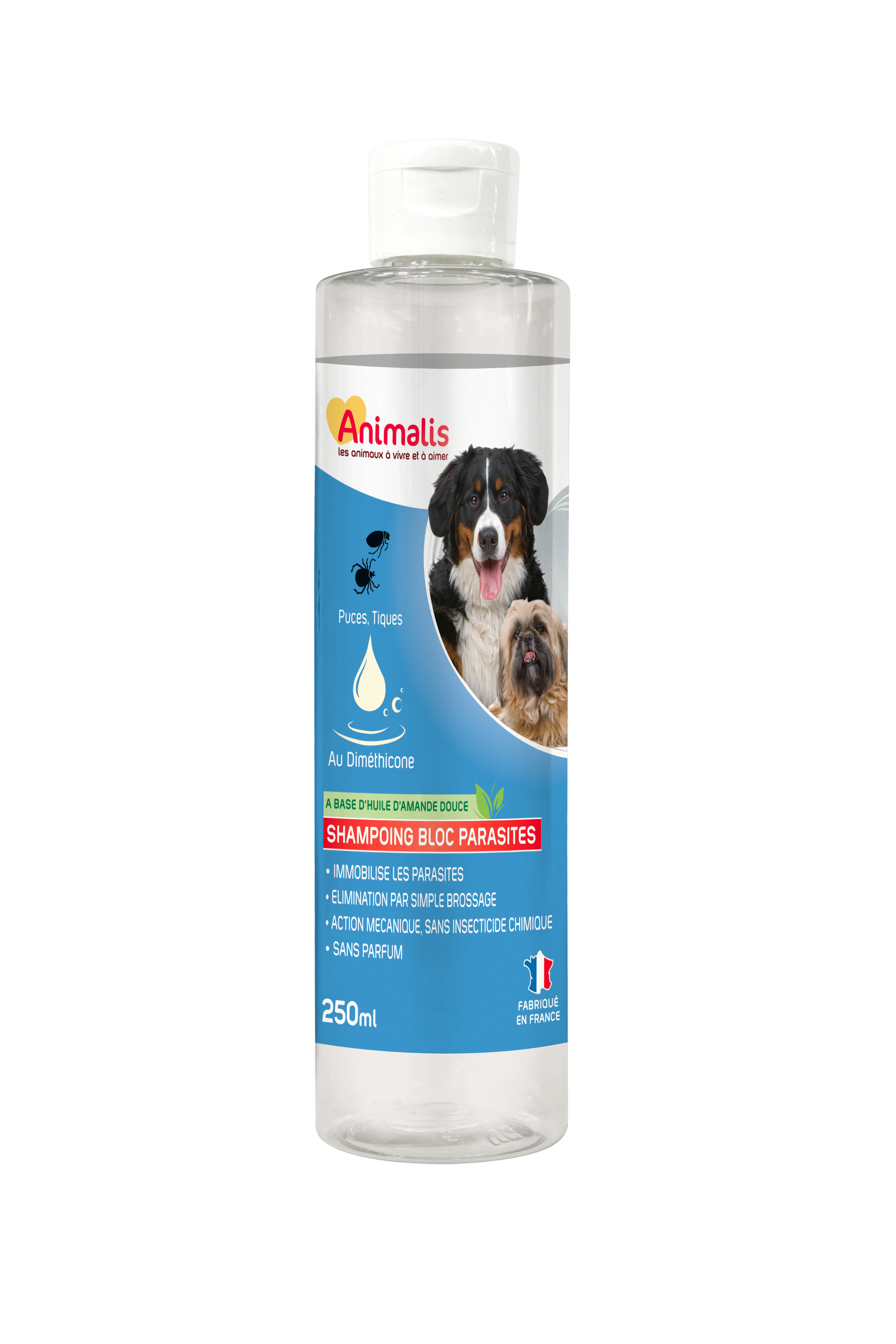 Animalis Nature - Shampoing Bloc Parasites au Dim&eacute;thicone pour Chien - 250ml Image num&eacute;ro 1