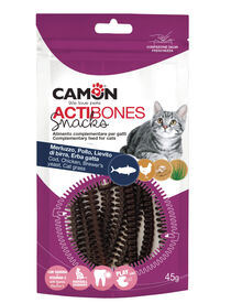 Camon - Friandises Actibones au Cabillaud Poulet et Levure pour Chats - 45g