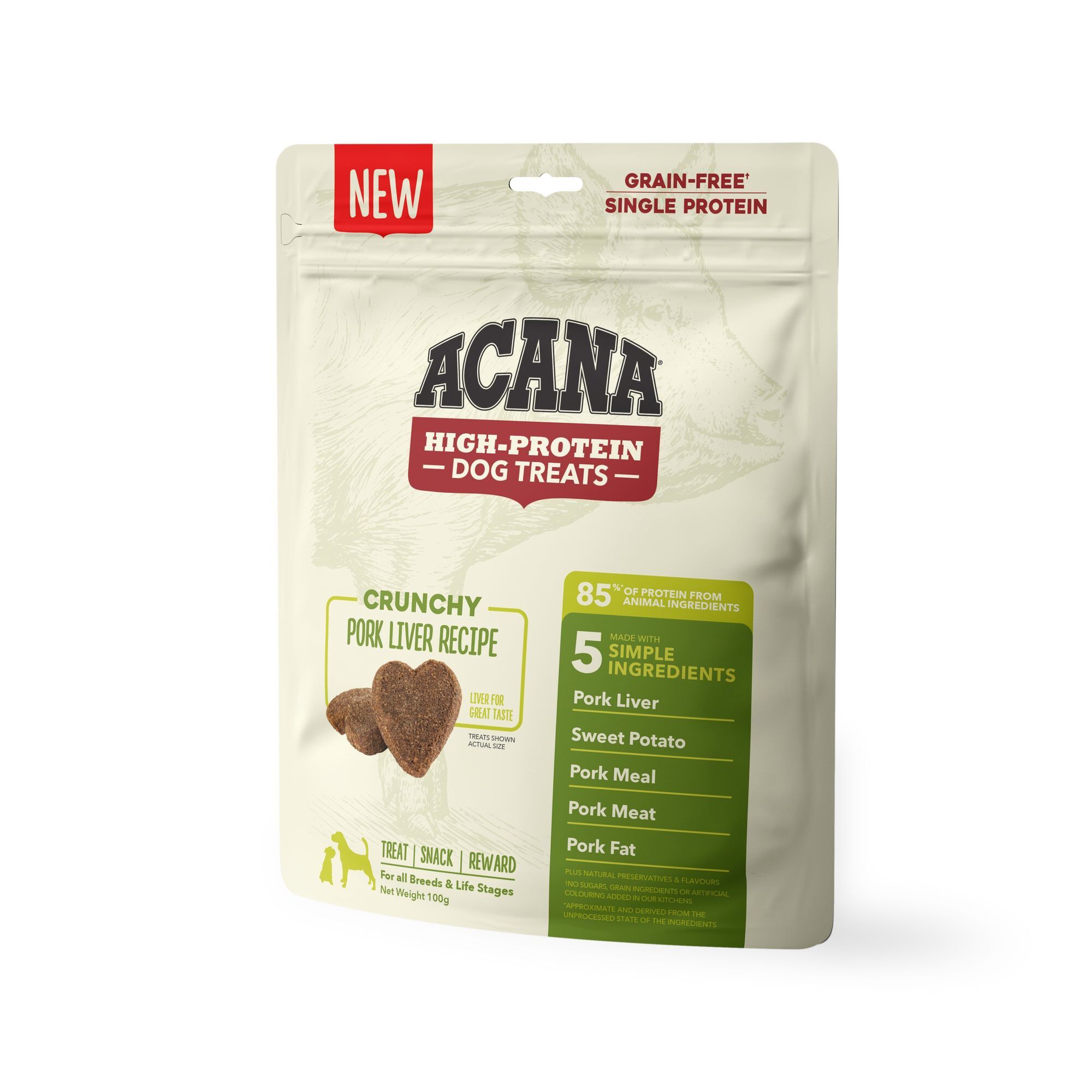 Acana - Friandises Crunchy au Foie et au Porc pour Chien - 100g Image num&eacute;ro 1