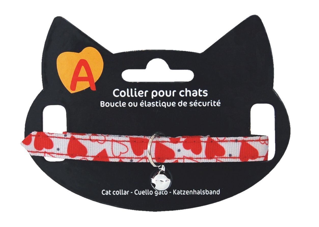 Animalis - Collier Sublime C&oelig;ur pour Chat - Rouge Image num&eacute;ro 1