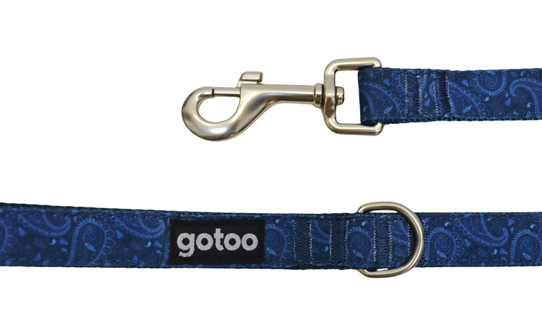 Gotoo - Laisse Bleu Cachemire pour Chien - M Image numéro 2 Gotoo - Laisse Bleu Cachemire pour Chien - M Image numéro 2
