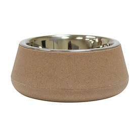 Croci - Bol en Bamboo et Acier TIERRA Beige pour Chien