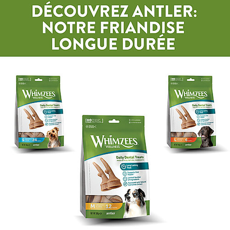 Whimzees - Sachet Antler  - S 24 Pcs Image numéro 5 Whimzees - Sachet Antler  - S 24 Pcs Image numéro 5