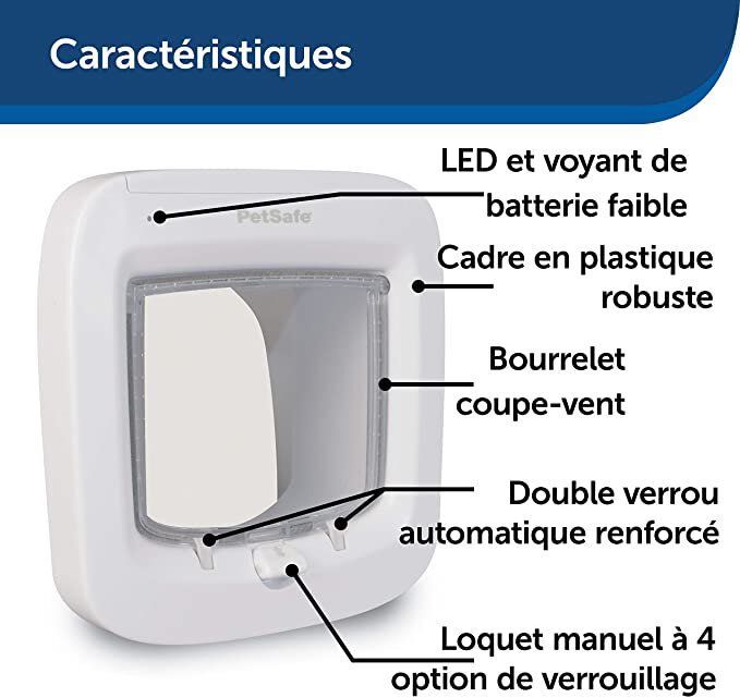 PetSafe - Chati&egrave;re Porte Magn&eacute;tique Luxe pour Chiens et chats - Blanc Image num&eacute;ro 6